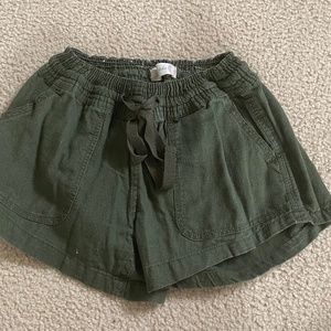 extra small army green shorts
